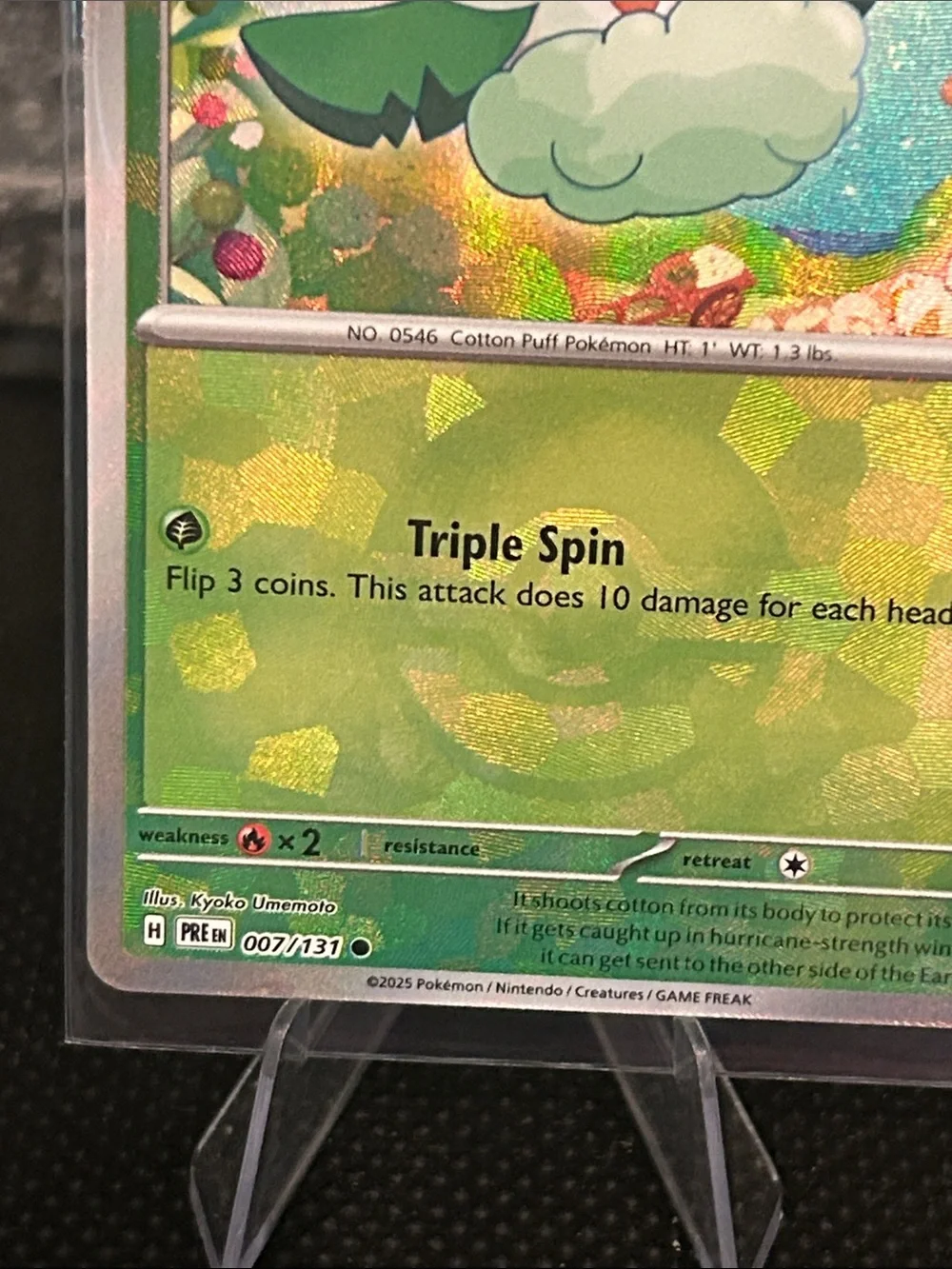 Pokemon Cottonee Pokeball 007/131 Holo from Prismatic Evolutions‎ M/NM